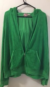 Green Juicy Couture Terry Cloth Hoody